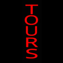 Red Vertical Tours Handmade Art Neon Sign