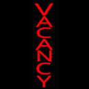 Red Vertical Vacancy Handmade Art Neon Sign