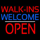 Red Walk Ins Welcome Open Handmade Art Neon Sign
