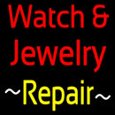 Red Watch And Jewelry Yellow Repair Handmade Art Neon Sign