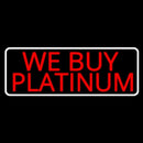 Red We Buy Platinum White Border Handmade Art Neon Sign