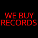 Red We Buy Records Handmade Art Neon Sign