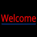 Red Welcome With Underline Handmade Art Neon Sign