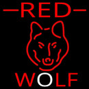 Red Wolf Head Beer Sign Handmade Art Neon Sign