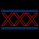 Red Xxx Blue Lines Handmade Art Neon Sign