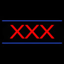Red X X X Blue Lines Handmade Art Neon Sign