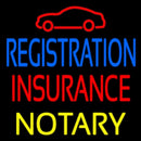 Registration Insurance Notary With Car Logo Handmade Art Neon Sign