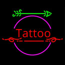 Retro Tattoo Arrow Handmade Art Neon Sign