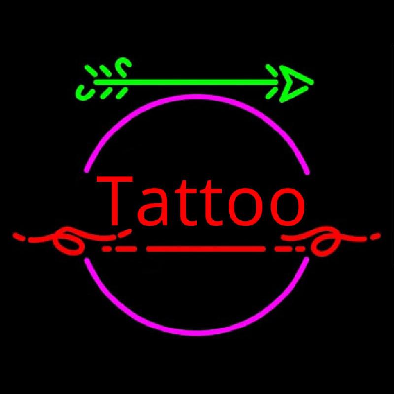 Retro Tattoo Arrow Handmade Art Neon Sign