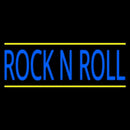 Rock N Roll Block Blue Border 2 Handmade Art Neon Sign