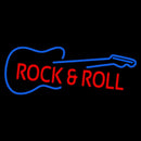 Rock N Roll Guitar Handmade Art Neon Sign