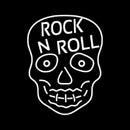 Rock N Roll White Skull Handmade Art Neon Sign