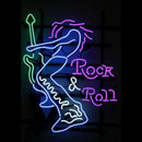 Rock Roll Electric Guitar Player Handmade Art Neon Sign