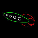 Rocket Handmade Art Neon Sign