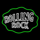 Rolling Rock Double Line Logo With Wavy Circle Beer Sign Handmade Art Neon Sign