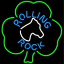 Rolling Rock Horsehead Shamrock Handmade Art Neon Sign