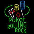 Rolling Rock Poker Ace Coin Table Beer Sign Handmade Art Neon Sign