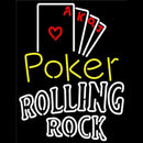 Rolling Rock Poker Ace Series Beer Sign Handmade Art Neon Sign