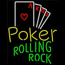 Rolling Rock Poker Ace Series Beer Sign Handmade Art Neon Sign