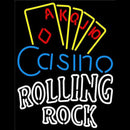 Rolling Rock Poker Casino Ace Series Beer Sign Handmade Art Neon Sign