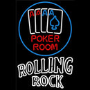 Rolling Rock Poker Room Beer Sign Handmade Art Neon Sign