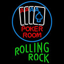 Rolling Rock Poker Room Beer Sign Handmade Art Neon Sign