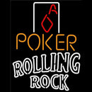 Rolling Rock Poker Squver Ace Beer Sign Handmade Art Neon Sign
