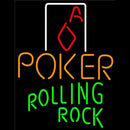 Rolling Rock Poker Squver Ace Beer Sign Handmade Art Neon Sign