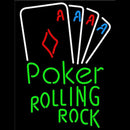 Rolling Rock Poker Tournament Beer Sign Handmade Art Neon Sign