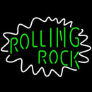 Rolling Rock Single Line Logo With Wavy Circle Beer Sign Handmade Art Neon Sign