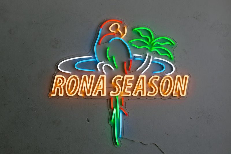 Rona Season Palm tree neon sign