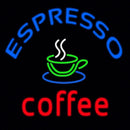 Round Espresso Coffee Handmade Art Neon Sign