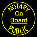Round Notary Public On Board Handmade Art Neon Sign
