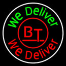 Round We Deliver Handmade Art Neon Sign