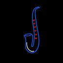 Saxophone Logo Handmade Art Neon Sign