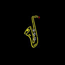 Saxophone Logo Handmade Art Neon Sign
