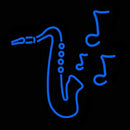 Saxophone With Musical Note Handmade Art Neon Sign
