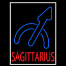Sagittarius White Border Handmade Art Neon Sign