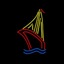 Sailboat Real Handmade Art Neon Sign