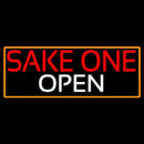 Sake One Open With Orange Border Handmade Art Neon Sign
