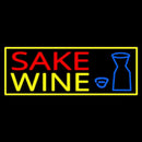 Sake Wine With Bottle And Glass Handmade Art Neon Sign