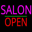 Salon Block Open Green Line Handmade Art Neon Sign