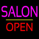 Salon Open Yellow Line Handmade Art Neon Sign