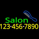 Salon With Comb And Number Handmade Art Neon Sign