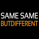 Same But Different Handmade Art Neon Sign