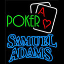 Samuel Adams Green Poker Beer Sign Handmade Art Neon Sign