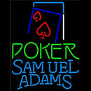 Samuel Adams Green Poker Red Heart Beer Sign Handmade Art Neon Sign