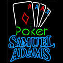 Samuel Adams Poker Tournament Beer Sign Handmade Art Neon Sign