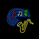 Saxophone Musical  Handmade Art Neon Sign