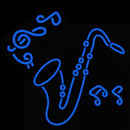 Saxophone With Music Handmade Art Neon Sign